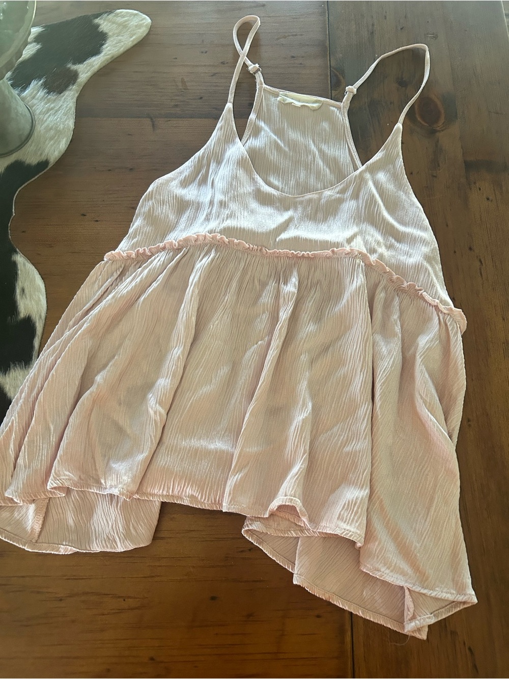 Altar'd State Light Pink Ruffle Cami